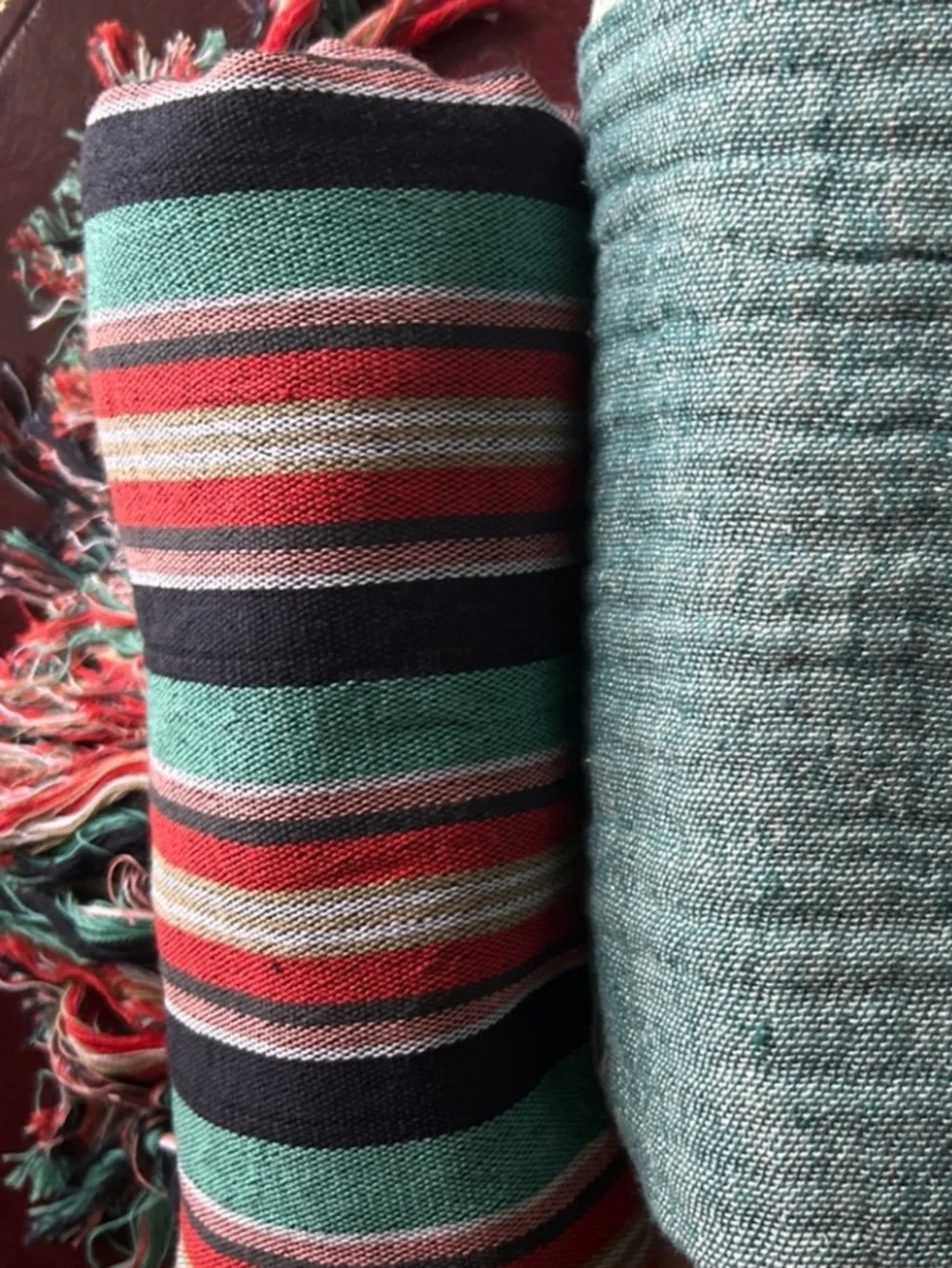 Striped Multicolor Woven Towel New With Tags 2 Side Beach Towel Travel Towel